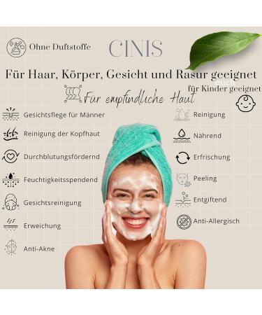 CINIS Organic Olive Oil Soap with Bentonite Clay - Handmade 100% Natural Soap without Fragrances for Sensitive Skin - e100g - Buy Online on GoSupps.com