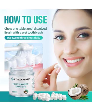 150 Natural Toothpaste Tablets - Fluoride & Plastic Free Eco-Friendly Chewable Travel Toothpaste in Coconut Flavor - Buy Online on GoSupps.com