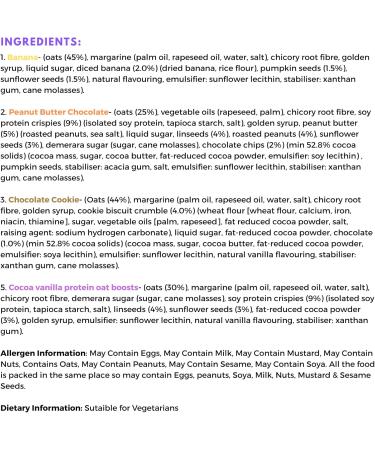 Graze Protein Oat Bars Healthy Snacks Whole Grain Oats Natural Flavours High Fibre Less Sugar (16 Snacks 4 Packs of 4 x 30g) - Buy Online on GoSupps.com