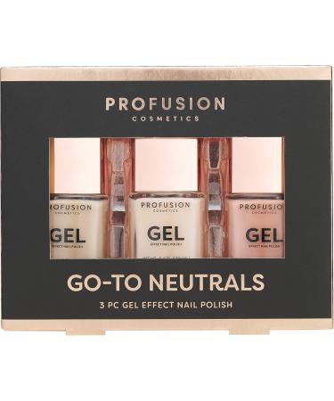 Profusion Cosmetics Go To Neutrals Gel Effect Nail Polish for Long Wearing Shades Quick Dry Gel Nail Polish with Glossy Finish Gel Raise Your Beauty Routine with Premium Beauty Tool - Buy Online on GoSupps.com