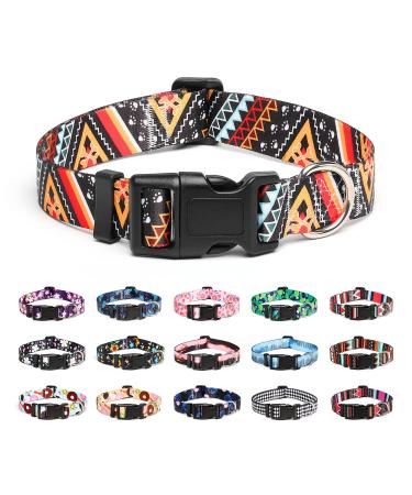 Mercano dog collar adjustable soft nylon comfort & robust patterned dog collar for small medium -sized dog puppies (M ethnic gold) m ethnic gold - Buy Online on GoSupps.com