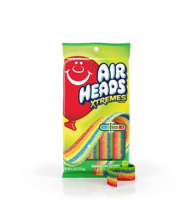 Airheads Candy Xtremes Belts Sour Rainbow Berry 4.5 oz - Bulk Party Bag (Pack of 12) - Buy Online on GoSupps.com