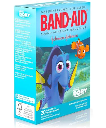 Band-Aid Disney Finding Dory Adhesive Bandages - 20 Count - Buy Online on GoSupps.com