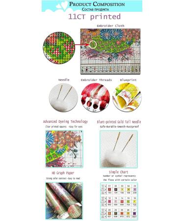 Joy Sunday Stamped Cross Stitch Kit for Beginners - Fairy Tale World 18.11x22.44 inch - Buy Online on GoSupps.com