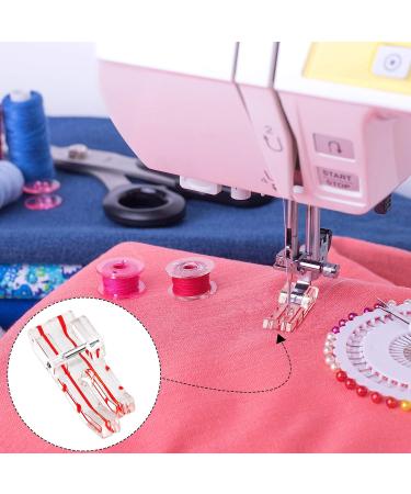 PAGOW 1/4 Inch Sewing Machine Presser Foot 4PCS - Brother, Singer, Babylock Accessories - Low Shank Household Sewing Machine - 2 Styles - White+Red - Buy Online on GoSupps.com