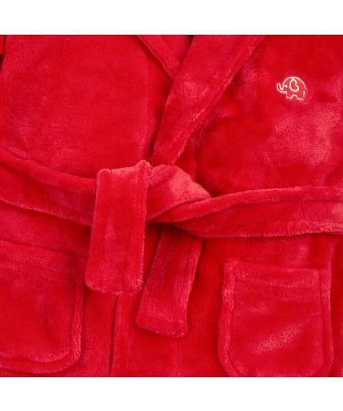 Undercover Lingerie Soft Fleece Hooded Robe for Babies & Toddlers | Elephant Design - 12-18 Months - Red - International Shipping Available - Buy Online on GoSupps.com