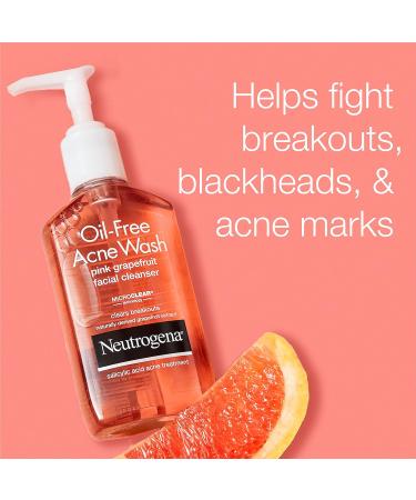 Neutrogena Oil-Free Pink Grapefruit Acne Wash with 2% Salicylic Acid - Pack of 3 - Buy Online on GoSupps.com