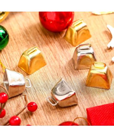 36 Mini Cow Bells for Crafts & Christmas Decor - Gold/Silver Bells with Hooks for Wedding & Party - Buy Online on GoSupps.com