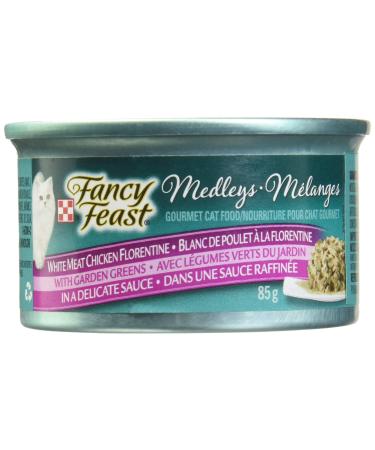 Purina Fancy Feast Medleys White Meat Chicken Florentine Cat Food 85g Can