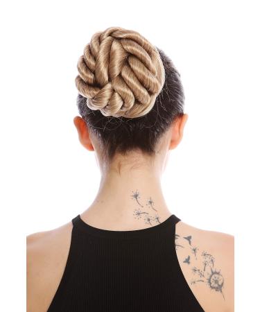 WIG ME UP - N794-27T613 bun hair knot hairpiece elaborately braided large curls corkscrew curls blonde mix blonde mix (27T613)