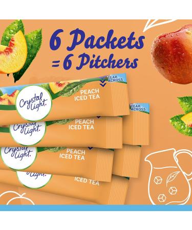 Crystal Light Sugar-Free Peach Iced Tea Powdered Drink Mix - 6 Packets (Pack of 1) - Buy Online on GoSupps.com