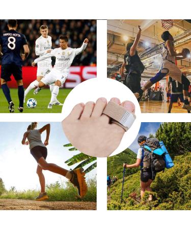 L Size 12 Pieces Toe Wraps & Splints Set for Broken and Hammer Toe Relief | Cushioned Bandages with Toe Separators for Corrective Support - Buy Online on GoSupps.com