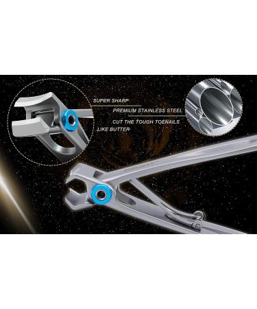 Robust Toenail Clippers for Thick Nails - Silver Nail Clippings Over 15mm Cheek Opening Ideal for Seniors & Men - Buy Online on GoSupps.com