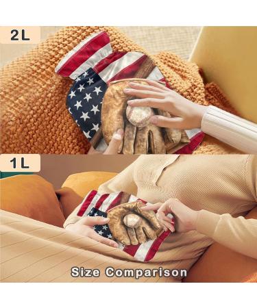 Buy Naanle American Flag Baseball Bats & 2L Transparent Hot Water Bottle for Pain Relief - Heat & Cold Therapy - Buy Online on GoSupps.com