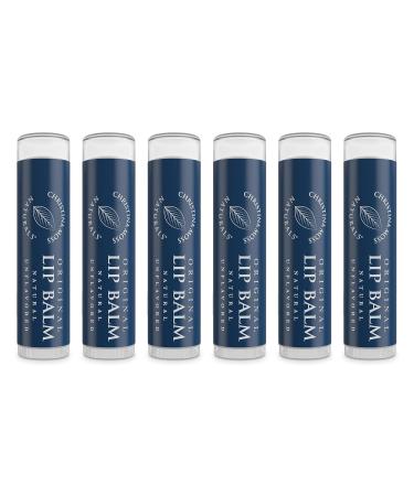 Organic Beeswax Lip Moisturizer for Dry Cracked Lips - Hydrating Lip Repair & Care - 6 Pack Unscented Set for Kids, Women, Men - Buy Online on GoSupps.com