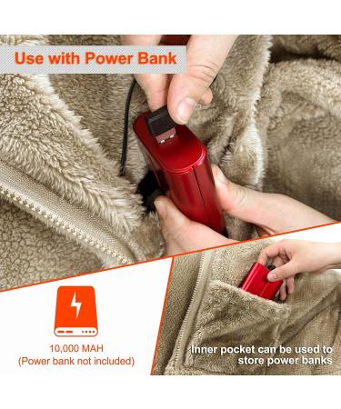 HMLTD Electrically Heated Ceiling Blanket - Plush & Soft Warming Throw for Back Legs Waist | Ideal for Bedroom & Dormitory Use - Buy Online on GoSupps.com