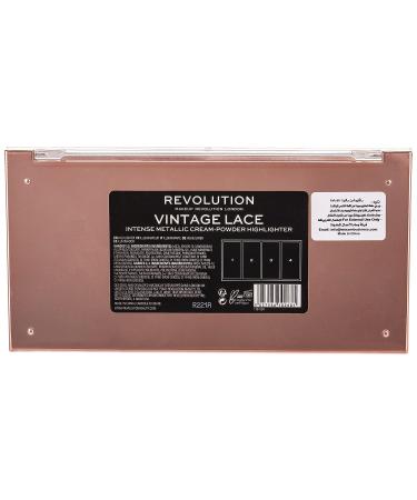 Makeup Revolution Highlighter Palette - Vintage Lace - 20g | Face Highlighter - Buy Online on GoSupps.com