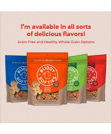 Buddy Biscuits Grain-Free Dog Treats - Soft Grilled Beef (5oz) | Healthy, USA-Made, No Wheat, Corn, or Soy - Buy Online on GoSupps.com