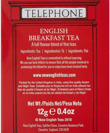 English Telephone Box English Breakfast Tea 6 Teabag Carton - 6 Count Pack - Buy Online on GoSupps.com