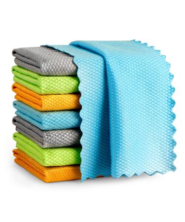 AIDEA Microfiber Glass Cleaning Cloths-8PK, Premium Microfiber Glass and Window Cleaner, Lint Free Quickly Clean Windows, Glasses, Windshields, Mirrors, Stainless Steel-12"x12" - Buy Online on GoSupps.com