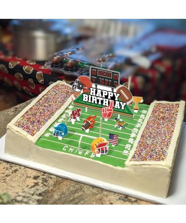 73Pcs Super Football bowl Cake Cupcake Toppers Themed Decorations for Birthday Party Football Sport Party Supplies - Buy Online on GoSupps.com