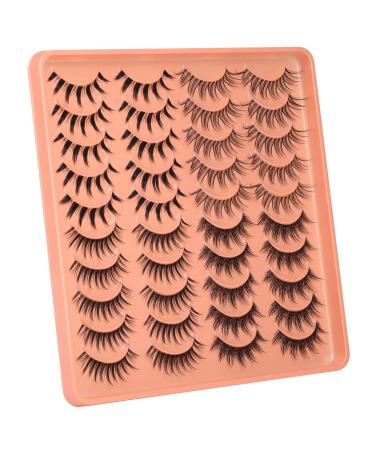Mange Lashes 20 Pairs Natural Anime Eyelashes Extensions - DIY Cluster Wispy Curl False Eyelashes Pack - Newcally - Buy Online on GoSupps.com