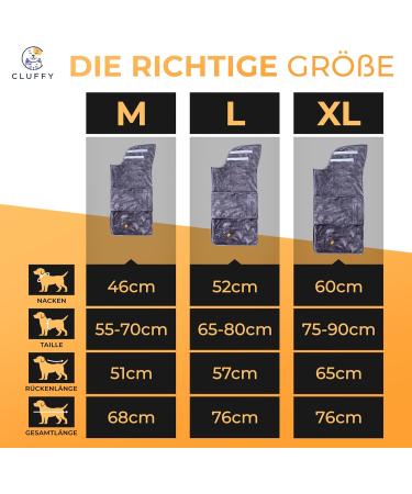 Cluffy Premium XL Dog Bathrobe - Extremely Absorbent Soft Material & Improved Velcro Fastener | Ideal Summer Dog Clothing & Accessories - Buy Online on GoSupps.com