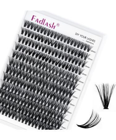 FADLASH 40D 0.07 D Curl Individual Cluster Lashes Extensions - 12-18mm Mixed Trays for DIY Eyelash Extensions at Home - Buy Online on GoSupps.com