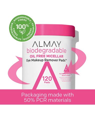 Almay Biodegradable Oil-Free Makeup Remover Pads | Micellar | Hypoallergenic | Cruelty-Free | Fragrance-Free | 80 Count - Buy Online on GoSupps.com