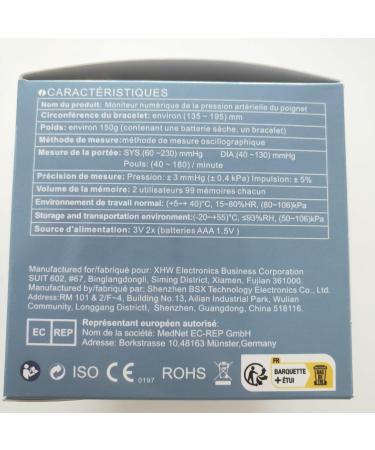 Ybor Automatic Blood Pressure Monitor 2.4" Extra Large LCD Display & Adjustable Wrist Cuff 99x2 Reading Memory for Home Use - Buy Online on GoSupps.com