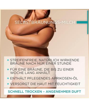 Garnier Self-Tanning Milk | Natural Stain-Free Tan | Ambre Solaire Bronzer Lotion 200ml - International Shipping Available - Buy Online on GoSupps.com