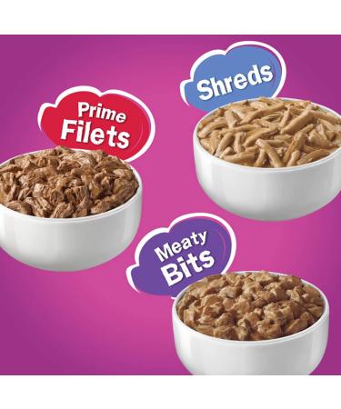 Purina Friskies Gravy Wet Cat Food Variety Pack - Poultry Shreds, Meaty Bits & Prime Filets (32 Cans - 5.5 oz) - Buy Online on GoSupps.com