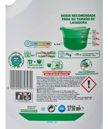 Ariel Baby Liquid Detergent 2.75L - 50 Washes | Gentle Cleaning for Baby Clothes | International Shipping Available - Buy Online on GoSupps.com