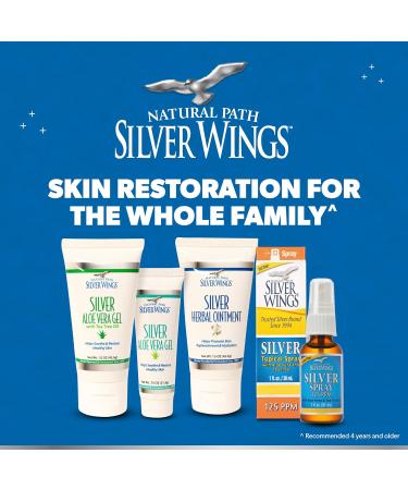Natural Path Silver Wings 200ppm Silver with Aloe Vera Gel - Soothing Skin Care for Radiant Skin | 0.75 oz - Shop Now - Buy Online on GoSupps.com