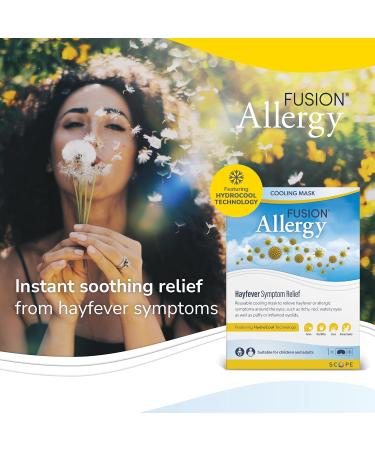 FUSION Allergy Cooling Eye Mask with HydroCool Technology - Super Soft & Reusable - Quick Relief from Hay Fever Symptoms Migraines Congestion Sinus Pain and Puffy Irritated Eyes - Buy Online on GoSupps.com
