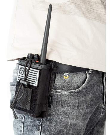 Tactical Radio Holder - Military Grade Molle Radio Case for Two Way Walkie Talkies | Heavy Duty Radios Pouch with Adjustable Storage and Patch - Buy Online on GoSupps.com