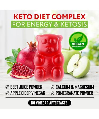 Keto ACV Gummies 1500 mg - Vegan Apple Cider Vinegar Weight Loss & Detox - Boost Metabolism & Energy - 60 Keto Gummies - Buy Online on GoSupps.com
