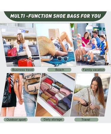 12 Pcs Beige Flannel Shoe Dust Bags with Drawstring Closure - Washable Breathable Covers for Travel & Storage | 8 x 17 Inches - Buy Online on GoSupps.com