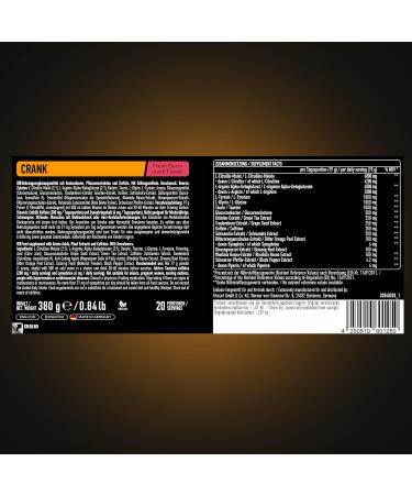 ESN Crank Fresh Berry Juice 380g | Vegan Pre Workout Booster | Quality Assured | Made in Germany - International Shipping Available - Buy Online on GoSupps.com