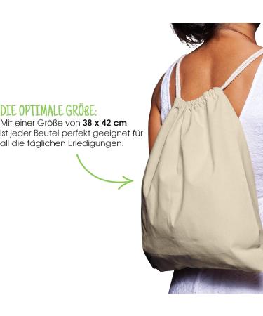 Buy 10-Pack Cotton Sports Bags 38x42cm - Eco-Friendly Gym Backpacks Ico-Tex Certified Fabric Perfect for Painting & Shopping - Buy Online on GoSupps.com