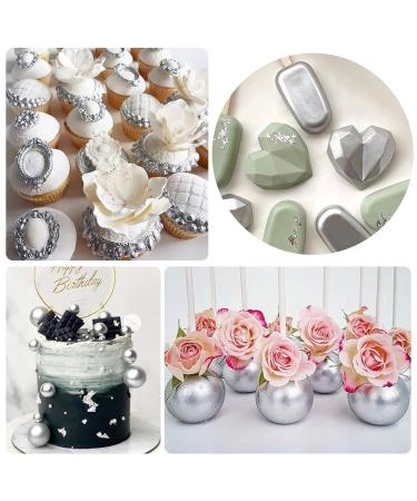 Liquid Edible Glitter 60ml - Metallic Silver Food Coloring for Cakes Cupcakes & Cookies - Decorate with Sparkle! - Buy Online on GoSupps.com