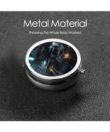 Future Robot Round Pill Box - 3 Compartment Portable Organizer for Travel - Best International Shipping Available - Buy Online on GoSupps.com