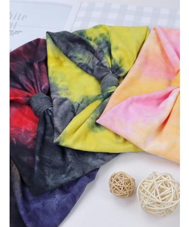 Buy Propog Wide Hair Band Set for Women - 4pcs Tie Dye Boho Yoga Headbands - Thin Sport Hair Accessories - Buy Online on GoSupps.com