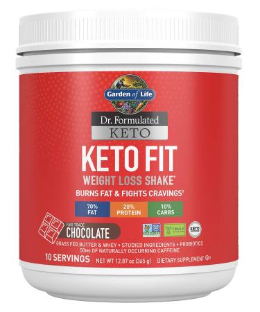 Garden of Life Dr. Formulated Keto Fit Weight Loss Shake Chocolate 12.87 oz (365 g)