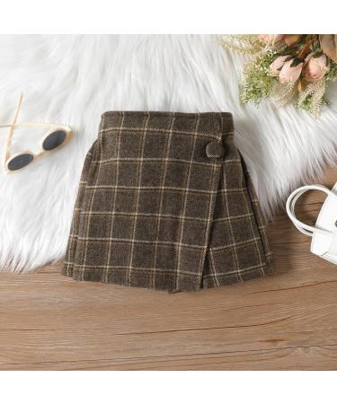 Miipat Baby Girl Clothes Set | Fall Winter Long Sleeves Toddler Outfit | Pullover Tops with Mini Skirts | Girls Dress 5-6 Years | BlackCoffee - Buy Online on GoSupps.com