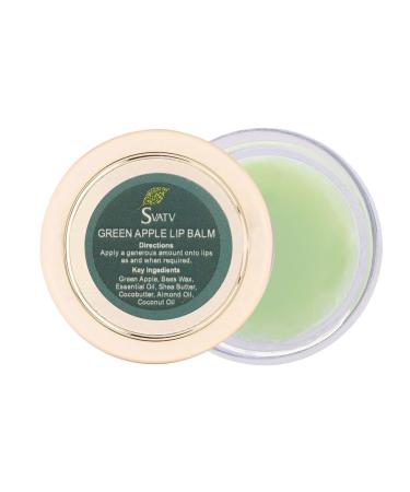 SVATV Green Apple Lip Balm. With Natural Ingredients - Shea Butter Beeswax & Coconut Oil To Nourished Repair Dry Or Chapped Lips Best Moisturizing Lip Balm Salve For Men & Women 15ml / 0.5 Oz