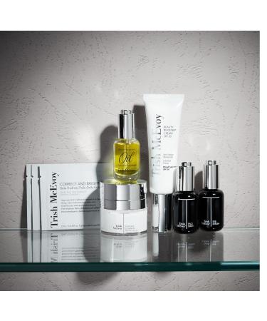 Trish McEvoy Beauty Booster Must Haves Travel Set | 6-Piece Correct & Brighten Collection for Radiant Skin - Hydroxy Pads Face & Eye Serums Moisturizer & SPF 30 - Buy Online on GoSupps.com