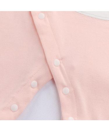 JiAmy Baby Girls Romper Cotton Footie Onesie Long Sleeve Pajamas | Pink Rabbit | 0-6 Months - Buy Online on GoSupps.com