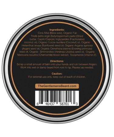 Gentlemen's Premium Fragrance-Free Beard Balm - All-Natural Leave-In Conditioner for Healthier Beard & Mustache Growth - Buy Online on GoSupps.com