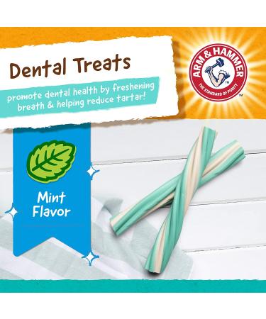 Arm & Hammer Twisters Fresh Breath Dental Treats for Medium Dogs - 8 Mint Flavors - Buy Online on GoSupps.com